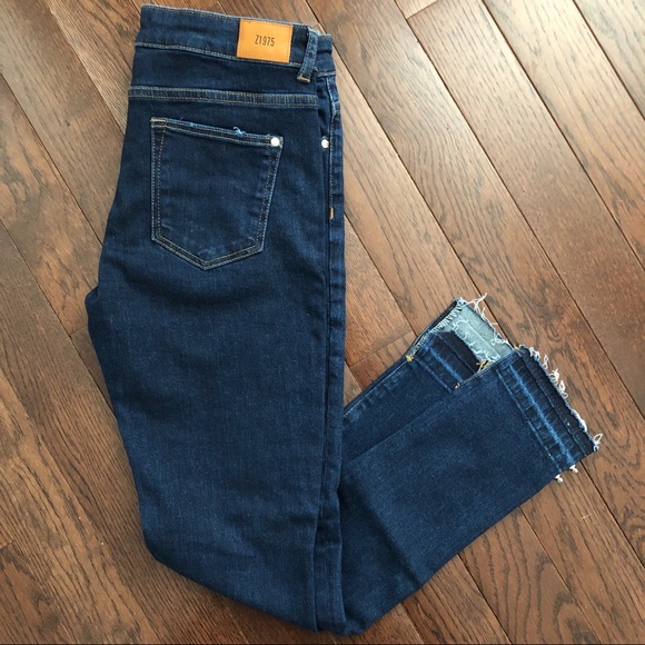 Zara Jeans With Pearl Bead on Ankle-Size 6 New - Picture 4 of 7